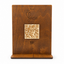 Επιτραπέζιο Stand με Λογότυπο & QR | Διπλής  Όψης | 25 x 20cm